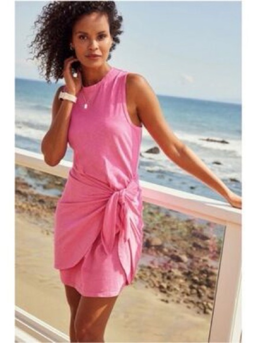 Evereve  Tie-Waist Sleeveless Summer Dress